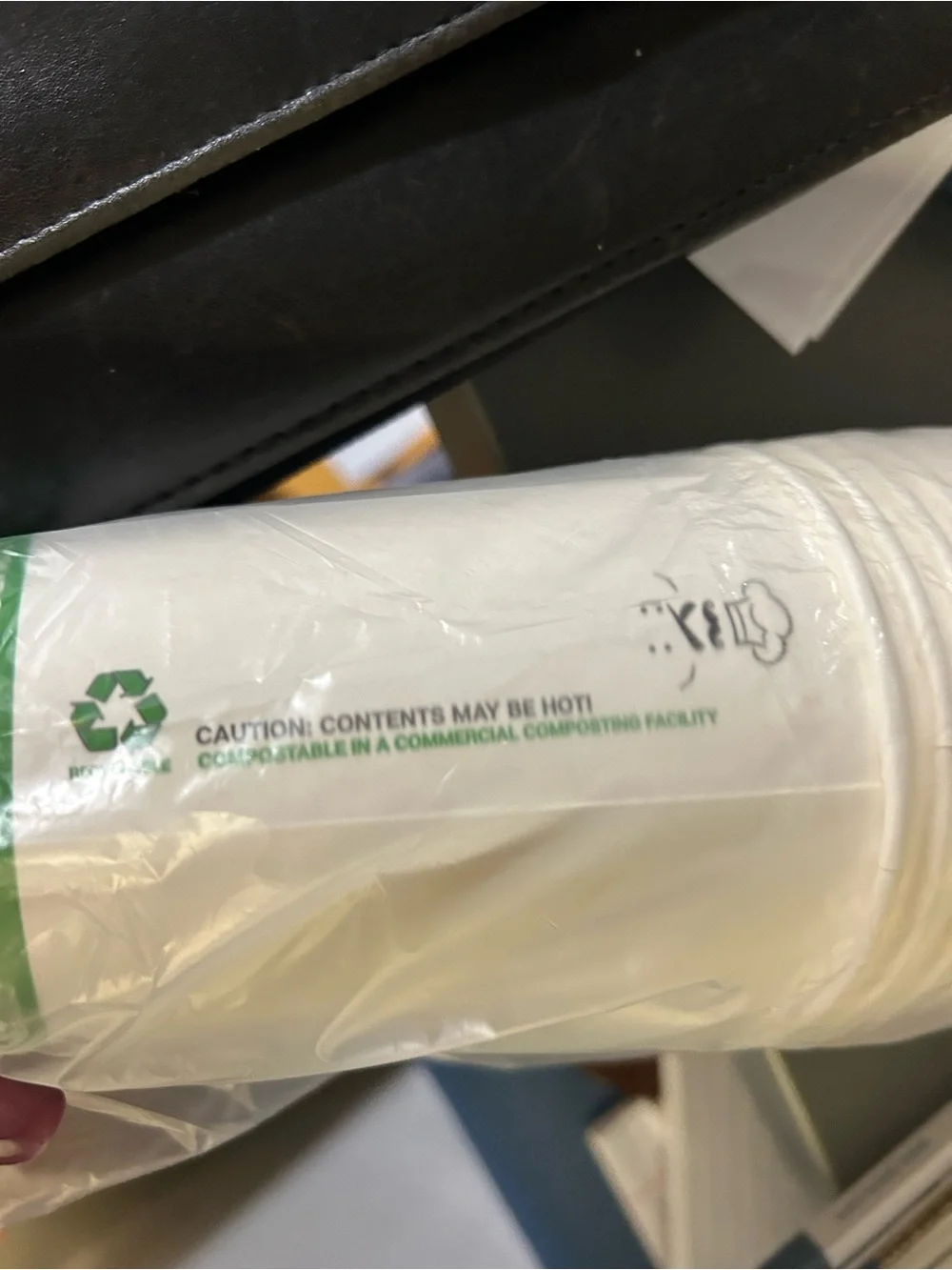 12oz Compostable Hot Cups — White Eco-Friendly Pack